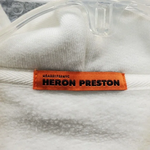 Heron Preston Oversized Hoodie Unisex Multi Graphic‎ Print Fleece Lined Pocket